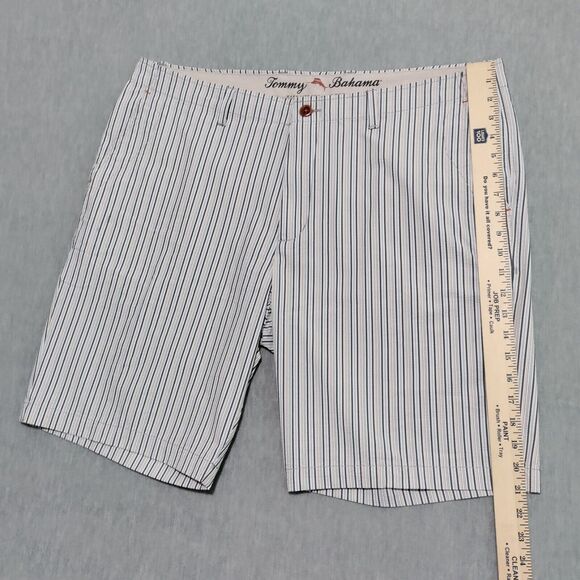 Tommy Bahama Short Men 36 Actual 40 Striped Chino Flat Front Stretch 10" Inseam - Picture 11 of 14